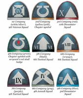 Examples of the Ultramarines' Company Heraldry in the late 41st Millennium