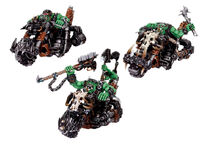 A selection of Ork Warbikes