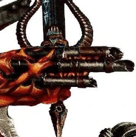 HarvesterCannon01.png (114 KB) A Soul Grinder's Harvester Cannon protruding from its wrist; this Soul Grinder is also making use of a daemonic Warpsword.