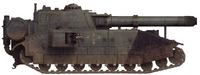 A Sons of Horus Legion Shadowsword super-heavy tank of the Horus Heresy era