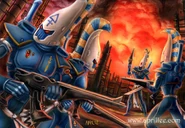 Dire Avengers of Craftworld Alaitoc on patrol.