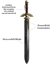 The Sword of Secrets, wielded by Supreme Grand Master Azrael. This ancient sword is traditionally wielded by the Supreme Grand Master.