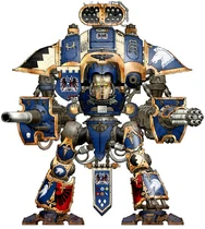 Imperial Knight Crusader Unbowed, mount of Baron Artemidorus, Herald of House Terryn