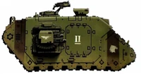 A Land Raider Prometheus of the Raptors Chapter's 2nd Company