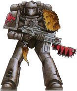 Pre-Heresy Space Wolves Tactical Marine wearing Mark VI Corvus Pattern Power Armour