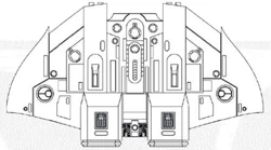 Dorsal schematic of a Kir'shashvre (Castellan)-class Escort.