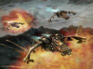 A Valkyrie squadron screaming into battle.