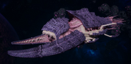 A Tyranid Bio Tentacles Hive Ship