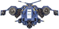 A Stormhawk Interceptor of the Ultramarines Chapter, direct front view