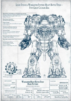A schematic of a post- Mars Pattern Warmaster-class Heavy Battle Titan