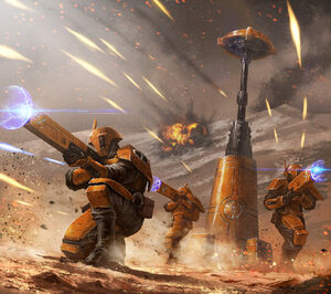 Tau, fire wariors, art