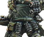 Frag Grenades carried by an Imperial Guard Storm Trooper