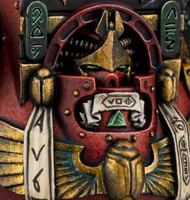 A close-up of the Osiron Dreadnought's sarcophagus