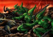 A Striking Scorpions squad engaging the enemy.