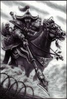 A feral mounted warrior of the Attilan Rough Riders