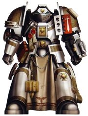 Un capitaine Grey Knights vêtu d'une .