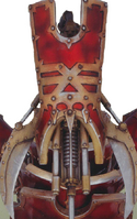 The Scorpion Cannon dorsal view; the Mark of Khorne upon the beast is visible