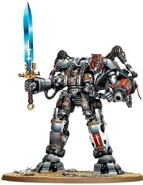 A Nemesis Dreadknight armed with a Nemesis Great Sword and a Heavy Psycannon