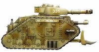 A Leman Russ of the 3rd Tallarn Armoured regiment