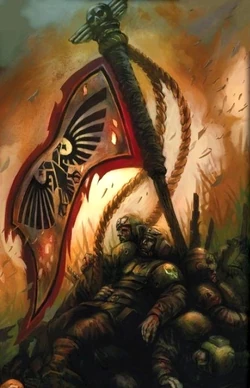 A pile of Imperial dead litter the battlefield.