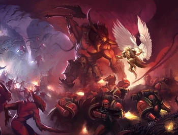 Сангвиний сражается с Ка'Бандхой на Сигнусе-Прайм