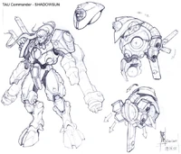 Concept art of Commander Shadowsun in her XV22 Stealthsuit
