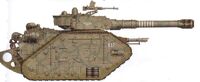 An Imperial Guard Leman Russ Vanquisher with pintle-mounted Heavy Stubber