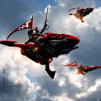 Saim-Hann Wild Riders, riding lightning-fast Jetbikes.