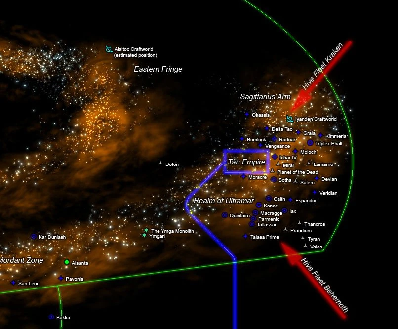 Warhammer 40000 карта галактики в большом разрешении