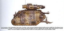 A rare Leman Russ Executioner used by the armoured regiments of the Armageddon Steel Legion during the Third War for Armageddon