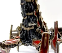 The rear view of a Brass Scorpion, displaying the bodies of those victims devoured by the Daemon Engine whose souls now fuel its infernal Doomsday Engine.