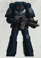 Brother Talas, a Pre-Heresy Alpha Legionary known as the Knifemaster of the Third Harrow.