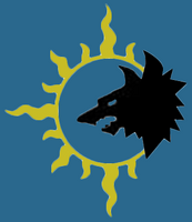 Totem of the Sun Wolf, arms of Krom Dragongaze's Great Company, the Drakeslayers