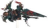 A Dark Eldar Reaver Arena Champion on his customised Jetbike