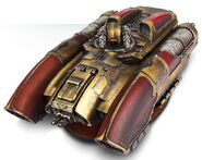 A Legio Custodes Coronus Grav-Carrier.