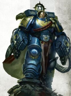 Marneus Calgar, Chapter Master of the Ultramarines and the --Force Commander-- of the Imperial Forces on Vigilus