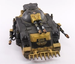 A Deimos Predator Annihilator armed with a set of turret-mounted   and sponson-mounted 