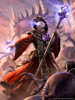 A Magus unleashes his potent psychic abilities during a  uprising.