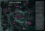 Ordo Xenos map of Drukhari activity across the galaxy after the birth of the Great Rift.