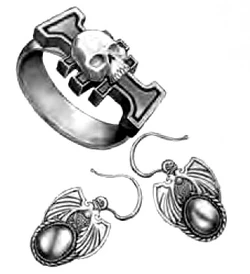 Digital Weapons Ring Earrings