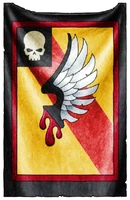 Captain Tycho's Back Banner, displaying his personal heraldry