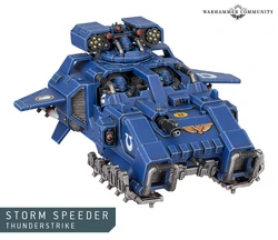 This  Storm Speeder Thunderstrike is a highly manoeuvrable anti-armour platform due to its  and its heavy .