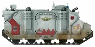 White Scars Rhino armoured personnel carrier.