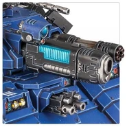 A Macro Plasma Incinerator mounted on an Ultramarines Repulsor Executioner.