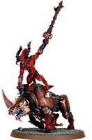 A Skullmaster atop his Juggernaut steed.