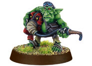 A Grot Repair Krew member carrying an Oil Squig