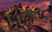 Gantor Rough Riders mounted upon reptilian Aethexe