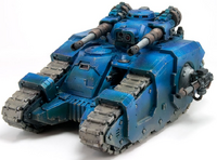 An unmarked Pre-Heresy Sicaran Battle Tank believed to belong to the Alpha Legion.