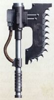 An Alpha Legion Charatran Pattern Chainaxe.