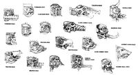 Various Titan Heads commonly seen on both Imperial and Chaos Titans